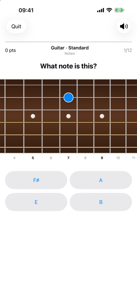 A practice question: which note is highlighted on the fretboard?